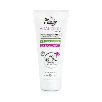 image of Dr.C. Tuna Vitalizing regeneračná maska na vlasy s cesnakom a capixylom 200 ml