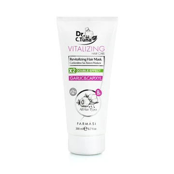 image of Dr.C. Tuna Vitalizing regeneračná maska na vlasy s cesnakom a capixylom 200 ml