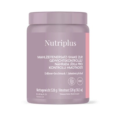 image of Nutriplus Kokteil - náhrada jedla s jahodovou príchuťou 520 g