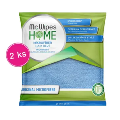 image of .Mr. Wipes Utierky na sklo z mikrovlákna (2ks) - 40x40 cm