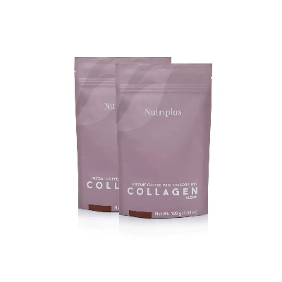 image of 2x  Nutriplus Instantná káva s čakankou a kolagénom 100 g