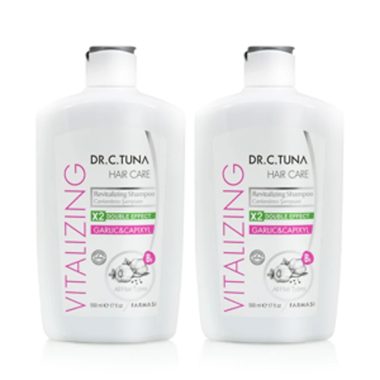 image of .2x Dr.C. Tuna Vitalizing regeneračná šampón na vlasy s cesnakom a capixylom 500 ml