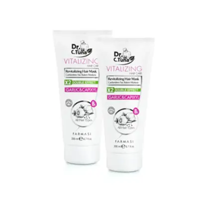 image of 2x Dr.C. Tuna Vitalizing regeneračná maska na vlasy s cesnakom a capixylom 200 ml