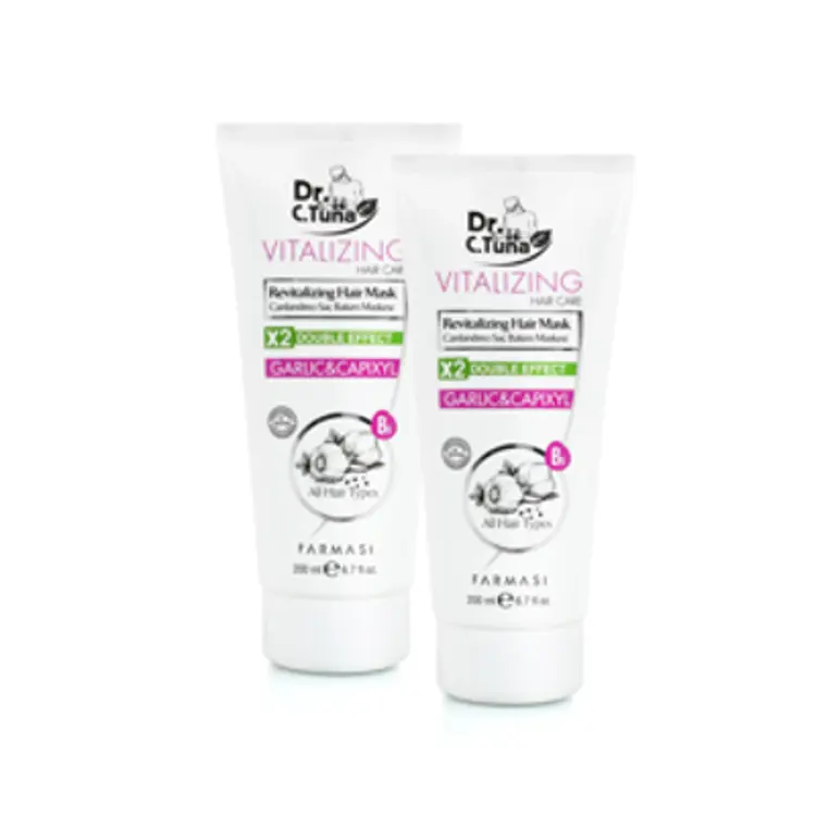 image of .2x Dr.C. Tuna Vitalizing regeneračná maska na vlasy s cesnakom a capixylom 200 ml